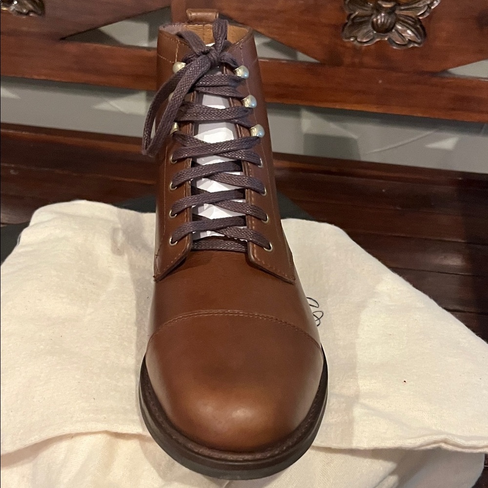 NWT J. Crew Kenton Leather Cap Toe Boot. Size 9.5 - Picture 13 of 14